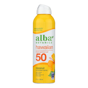 Alba Botanica - Sunscreen Spray Coconut Spf 50 - 1 Each-5 Fluid Ounces Alba Botanica - Sunscreen Spray Coconut Spf 50 - 1 Each-5 Fluid Ounces