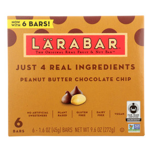 Larabar - Bar Peanut Butter Chocolate Chip - Case Of 8-6/1.6 Oz Larabar - Bar Peanut Butter Chocolate Chip - Case Of 8-6/1.6 Oz