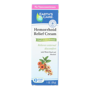 Earth's Care - Hemorrhoid Relief Cream - 1 Each - 1 Oz Earth's Care - Hemorrhoid Relief Cream - 1 Each - 1 Oz