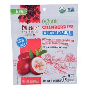 Patience Fruit & Co - Cranberry Drd No Sugar - Case Of 8-4 Oz Patience Fruit & Co - Cranberry Drd No Sugar - Case Of 8-4 Oz