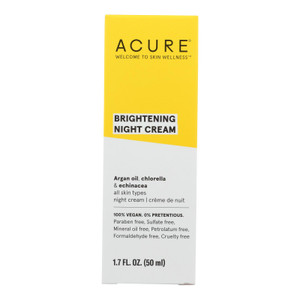 Acure - Night Cream - Argan Extract And Chlorella - 1.75 Fl Oz. Acure - Night Cream - Argan Extract And Chlorella - 1.75 Fl Oz.