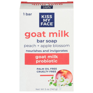 Kiss My Face - Br Soap Goatmlk Pch/apblo - 1 Each-5 Oz Kiss My Face - Br Soap Goatmlk Pch/apblo - 1 Each-5 Oz
