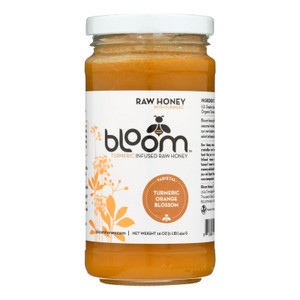 Bloom Honey - Honey - Turmeric Infused Orange Blossom - Case Of 6 - 16 Oz. Bloom Honey - Honey - Turmeric Infused Orange Blossom - Case Of 6 - 16 Oz.