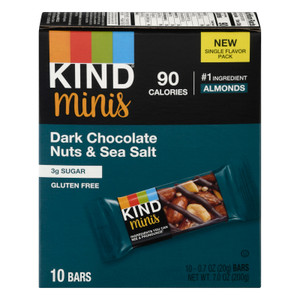 Kind - Bar Mini Dark Chocolate Nut Sea Salt - Case Of 8-10/.7 Oz Kind - Bar Mini Dark Chocolate Nut Sea Salt - Case Of 8-10/.7 Oz