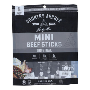 Country Archer - Beef Stick Mini - Case Of 10 - 4 Oz Country Archer - Beef Stick Mini - Case Of 10 - 4 Oz