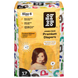 Hello Bello - Diapr Alph Sp Sz6 Ovr35lb - Ea Of 1-18 Ct Hello Bello - Diapr Alph Sp Sz6 Ovr35lb - Ea Of 1-18 Ct