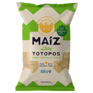 Siete - Tort Chip Og3 Corn Lime - Cs Of 6-7.5 Oz Siete - Tort Chip Og3 Corn Lime - Cs Of 6-7.5 Oz