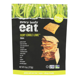 Every Body Eat - Snack Thins Fiery Chil Lime - Case Of 6-4 Oz Every Body Eat - Snack Thins Fiery Chil Lime - Case Of 6-4 Oz
