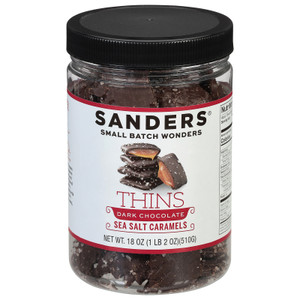 Sanders - Crmls Dk Choc Ssalt Thins - Cs Of 6-18 Oz Sanders - Crmls Dk Choc Ssalt Thins - Cs Of 6-18 Oz