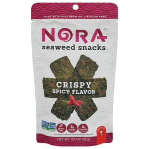 Nora Snacks - Seaweed Crispy Spicy - Cs Of 12-1.13 Oz Nora Snacks - Seaweed Crispy Spicy - Cs Of 12-1.13 Oz