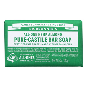 Dr. Bronner's - Bar Soap Almond Hemp - 1 Each-5 Oz Dr. Bronner's - Bar Soap Almond Hemp - 1 Each-5 Oz
