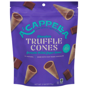 Acappella - Cones Chocolate Truffle - Cs Of 6-2.54 Oz Acappella - Cones Chocolate Truffle - Cs Of 6-2.54 Oz
