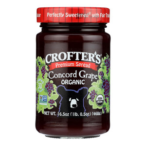 Crofters Fruit Spread - Organic - Premium - Concord Grape - 16.5 Oz - Case Of 6 Crofters Fruit Spread - Organic - Premium - Concord Grape - 16.5 Oz - Case Of 6