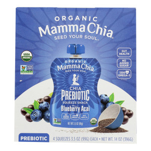 Mamma Chia - Chia Squeeze Bberry Acai - Case Of 6 - 4/3.5 Oz Mamma Chia - Chia Squeeze Bberry Acai - Case Of 6 - 4/3.5 Oz