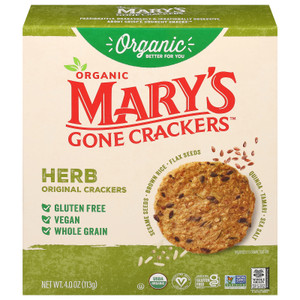 Mary's Gone Crackers - Cracker Og2 Herb - Cs Of 6-4 Oz Mary's Gone Crackers - Cracker Og2 Herb - Cs Of 6-4 Oz
