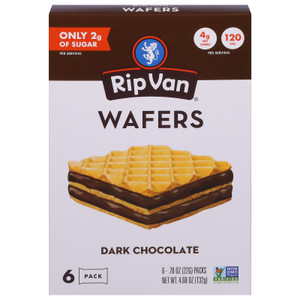 Rip Van Wafels - Wafers Dark Chocolate - Cs Of 6-4.68 Oz Rip Van Wafels - Wafers Dark Chocolate - Cs Of 6-4.68 Oz