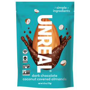 Unreal - Alm Dk Choc Cnut Covered - Cs Of 6-4 Oz Unreal - Alm Dk Choc Cnut Covered - Cs Of 6-4 Oz