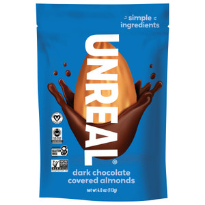 Unreal - Almonds Dk Choc Covered - Cs Of 6-4 Oz Unreal - Almonds Dk Choc Covered - Cs Of 6-4 Oz