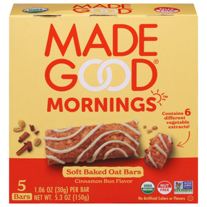 Made Good - Oat Bar Og2 Cinn Bun Sft - Cs Of 6-5.3 Oz Made Good - Oat Bar Og2 Cinn Bun Sft - Cs Of 6-5.3 Oz