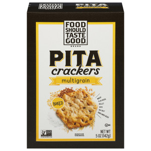 Food Should Taste Good - Crackers Pita Bkd Multgrn - Cs Of 6-5 Oz Food Should Taste Good - Crackers Pita Bkd Multgrn - Cs Of 6-5 Oz