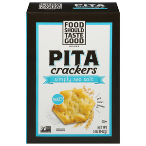 Food Should Taste Good - Cracker Pita Bkd Sea Salt - Cs Of 6-5 Oz Food Should Taste Good - Cracker Pita Bkd Sea Salt - Cs Of 6-5 Oz