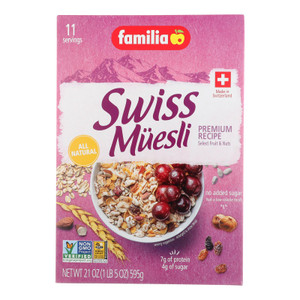Familia Muesli Cereal - Sugar Free - Case Of 6 - 21 Oz. Familia Muesli Cereal - Sugar Free - Case Of 6 - 21 Oz.