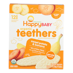 Happy Baby Teethers - Organic - Gentle - Banana And Sweet Potato - 1.7 Oz - Case Of 6 Happy Baby Teethers - Organic - Gentle - Banana And Sweet Potato - 1.7 Oz - Case Of 6