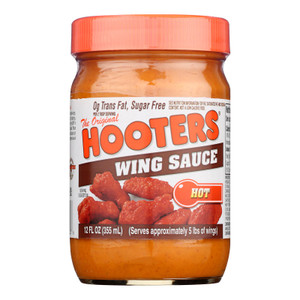Hooters, Wing Sauce, Hot - Case Of 6 - 12 Oz Hooters, Wing Sauce, Hot - Case Of 6 - 12 Oz