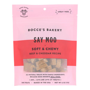 Bocce's Bakery - Dog Trt Say Moo Soft - Case Of 12-6 Oz Bocce's Bakery - Dog Trt Say Moo Soft - Case Of 12-6 Oz