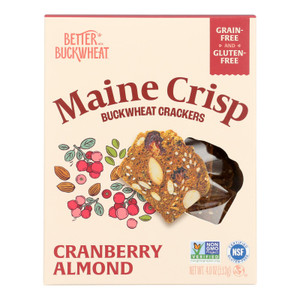 Better With Buckwheat - Crisps Cranberry Almond - Cs Of 10-4 Oz Better With Buckwheat - Crisps Cranberry Almond - Cs Of 10-4 Oz