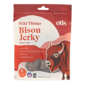 Wild Things - Dog Treat Jerky Bison - Cs Of 6-4 Oz Wild Things - Dog Treat Jerky Bison - Cs Of 6-4 Oz