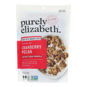 Purely Elizabeth Organic Ancient Grain Granola - Cranberry Pecan - Case Of 6 - 12 Oz.
