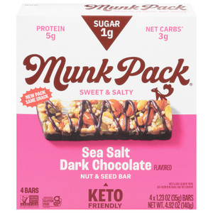 Munk Pack - Keto Nt&sd Ssalt Dk Choc - Cs Of 6-4/1.23oz Munk Pack - Keto Nt&sd Ssalt Dk Choc - Cs Of 6-4/1.23oz