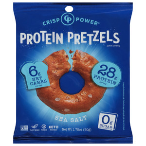 Crisp Power - Protein Pretzels Sea Salt - Cs Of 6-1.75 Oz Crisp Power - Protein Pretzels Sea Salt - Cs Of 6-1.75 Oz
