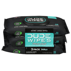 Dude Wipes - Wipes Mint Chill 3 Pack - Case Of 4-144 Ct Dude Wipes - Wipes Mint Chill 3 Pack - Case Of 4-144 Ct