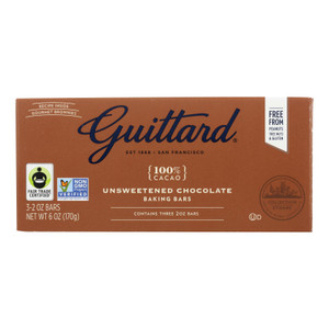 Guittard Chocolate Baking - Unsweetened - Case Of 12 - 2 Oz. Guittard Chocolate Baking - Unsweetened - Case Of 12 - 2 Oz.