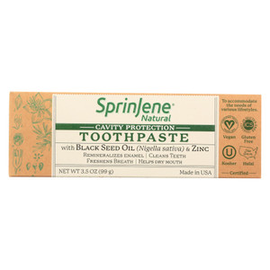 Sprinjene Natural Toothpaste - With Floride - 3.5 Oz Sprinjene Natural Toothpaste - With Floride - 3.5 Oz