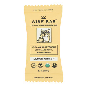 Wise Bar - Bar Organic Lemon Ginger - Case Of 12 - 1.4 Ounces Wise Bar - Bar Organic Lemon Ginger - Case Of 12 - 1.4 Ounces