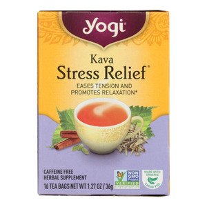 Yogi Tea Kava Stress Relief - Caffeine Free - 16 Tea Bags Yogi Tea Kava Stress Relief - Caffeine Free - 16 Tea Bags