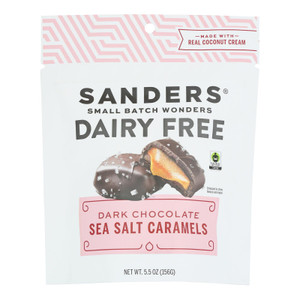 Sanders - Caramels Dark Choc Ssalt - Cs Of 6-5.5 Oz