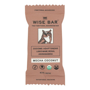 Wise Bar - Bar Organic Mocha Coconut - Case Of 12 - 1.4 Ounces Wise Bar - Bar Organic Mocha Coconut - Case Of 12 - 1.4 Ounces