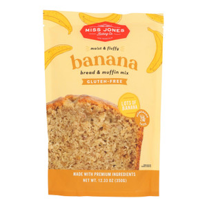Miss Jones Baking Co - Mx Banana Bread Muffin Gf - Cs Of 6-12.35 Oz Miss Jones Baking Co - Mx Banana Bread Muffin Gf - Cs Of 6-12.35 Oz