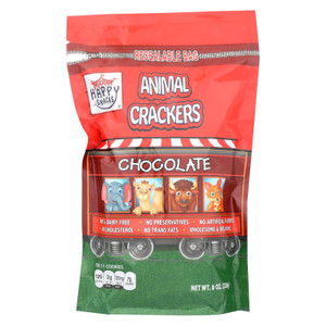 Happy Snacks - Crckrs Circus Anml Chocolate Bg - Case Of 6 - 8 Oz Happy Snacks - Crckrs Circus Anml Chocolate Bg - Case Of 6 - 8 Oz
