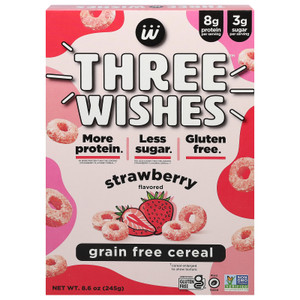 Three Wishes - Cereal Strawbrry Grn Free - Cs Of 6-8.6 Oz Three Wishes - Cereal Strawbrry Grn Free - Cs Of 6-8.6 Oz