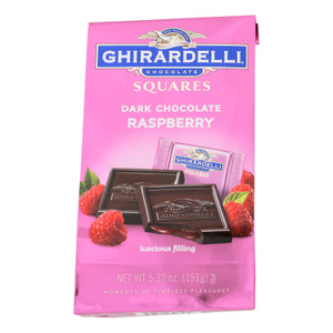 Ghirardelli Dark Chocolate Raspberry Squares - Case Of 6 - 5.32 Oz Ghirardelli Dark Chocolate Raspberry Squares - Case Of 6 - 5.32 Oz