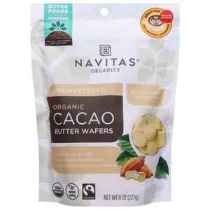 Navitas Organics - Wafers Og1 Cacao Butter - Cs Of 6-8 Oz Navitas Organics - Wafers Og1 Cacao Butter - Cs Of 6-8 Oz