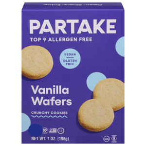 Partake Foods - Cookies Vanilla Wafer - Cs Of 6-7 Oz Partake Foods - Cookies Vanilla Wafer - Cs Of 6-7 Oz