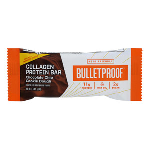 Bulletproof - Clgn Bar Cchip Cookie Dough - Case Of 12-1.4 Oz Bulletproof - Clgn Bar Cchip Cookie Dough - Case Of 12-1.4 Oz