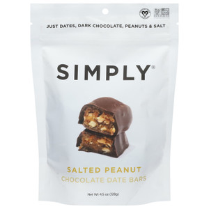 Simply Gum - Date Bars Choc Sltd Pnut - Cs Of 6-4.5 Oz Simply Gum - Date Bars Choc Sltd Pnut - Cs Of 6-4.5 Oz