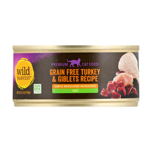 Wild Harvest - Cat Fd Trky&giblets Gr Fr - Case Of 24-5.5 Oz Wild Harvest - Cat Fd Trky&giblets Gr Fr - Case Of 24-5.5 Oz